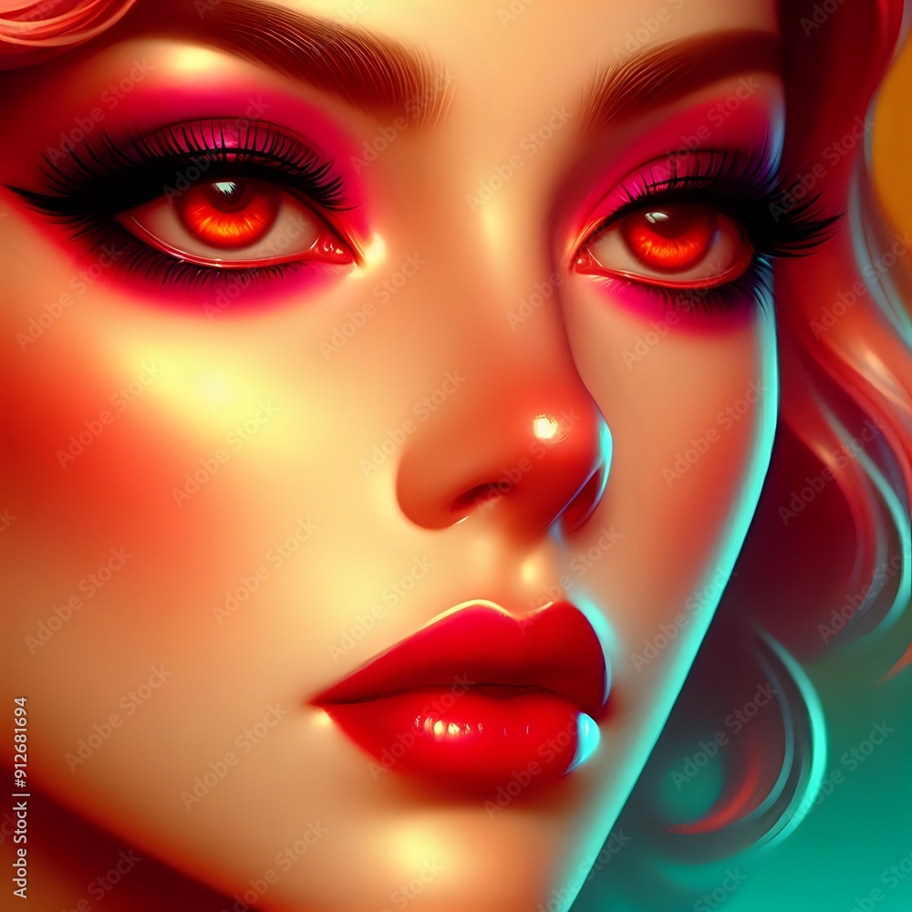 Fototapeta premium Vibrant Hues: A Study in Color and Texture