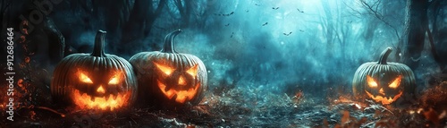 Eerie Halloween scene featu...