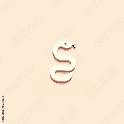 A simple snake icon with a curved shape.