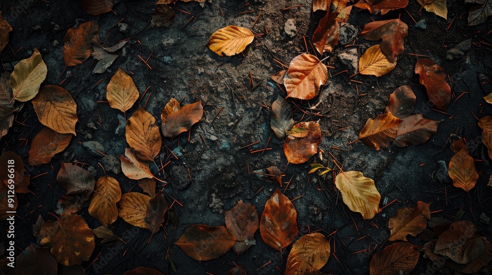 Leaves on the ground below me Leaves on the ground below me