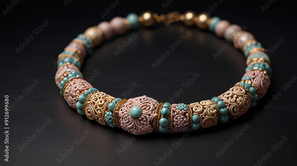 necklace with beads , AI Generated. necklace with beads , AI Generated.