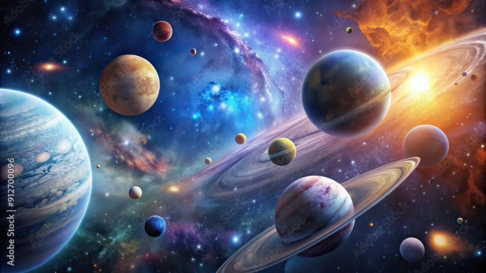 Planets and galaxies in deep space, sci-fi wallpaper, planets, galaxy, space, science fiction, futuristic, exploration Planets and galaxies in deep space, sci-fi wallpaper, planets, galaxy, space, science fiction, futuristic, exploration