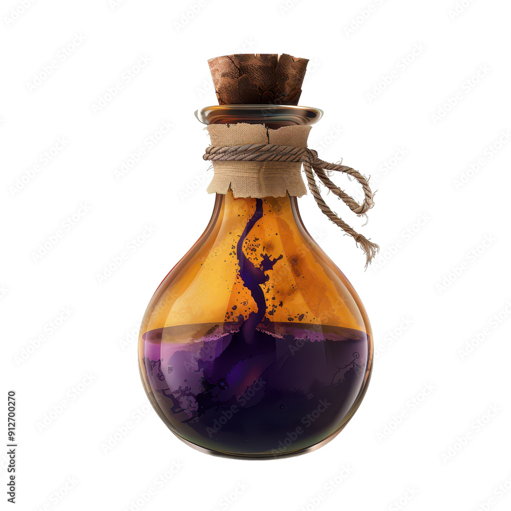 Potion bottle, Halloween accessory, isolated on Transparent background, png file. Potion bottle, Halloween accessory, isolated on Transparent background, png file.