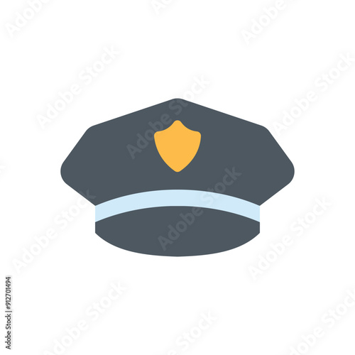 Police Cap vector icon