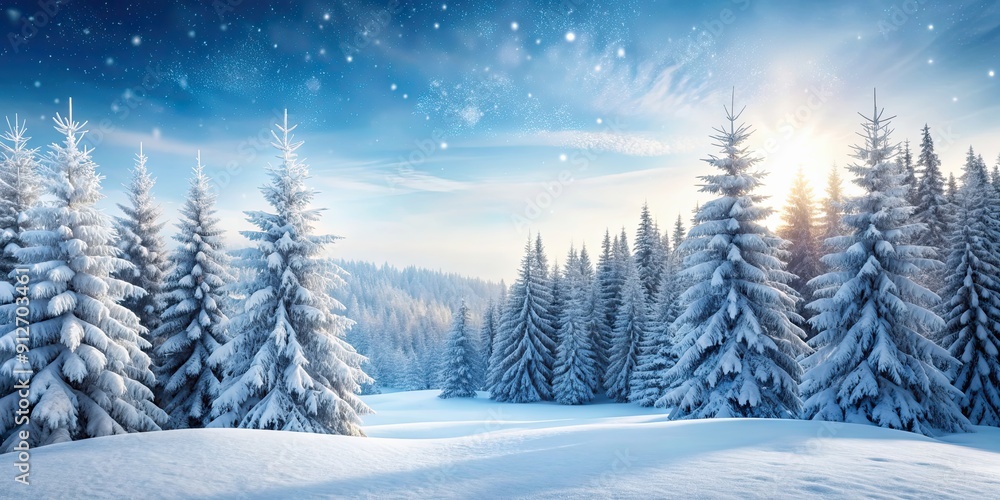 Winter background with snow-covered pine trees and a frosty landscape, winter, background, card, snow, pine trees, frost, landscape Winter background with snow-covered pine trees and a frosty landscape, winter, background, card, snow, pine trees, frost, landscape
