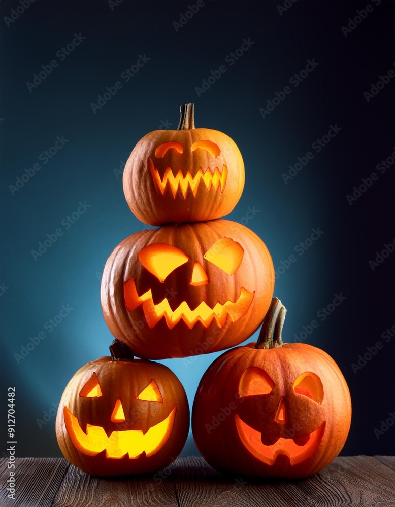 積み重なったハロウィーンのカボチャ(stack of halloween pumpkins)
積み重なったハロウィーンのカボチャ(stack of halloween pumpkins)