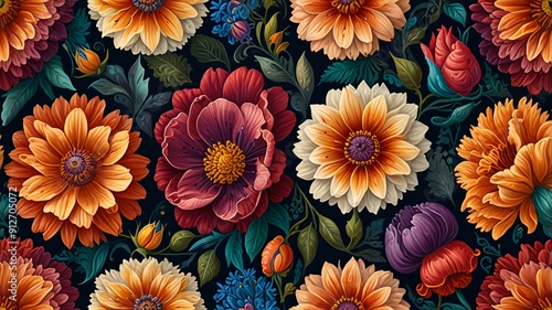 flowers background , AI Generated.