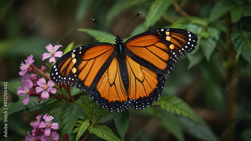 Fototapeta premium butterfly on flower , AI Generated.