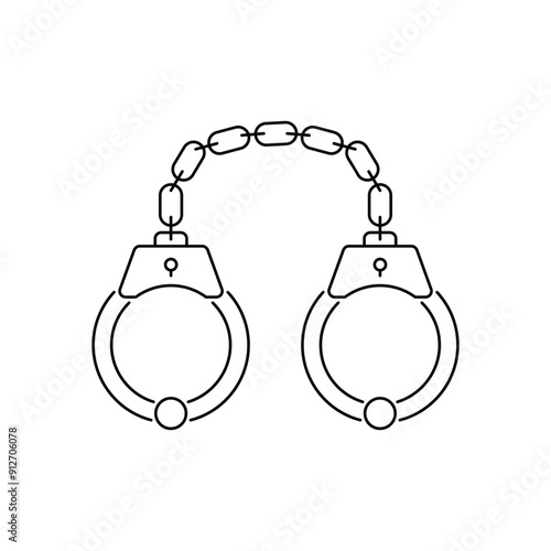 Handcuffs vector icon