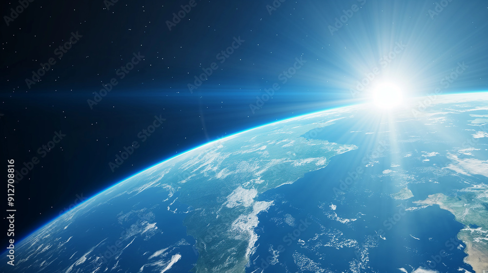 Obraz premium blue planet in space 