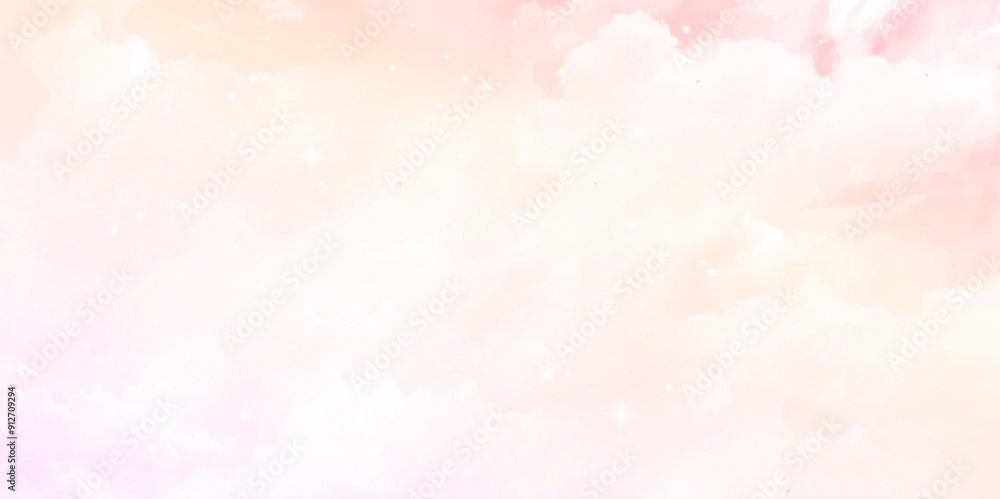 Beautiful pink sky and white clouds Beautiful pink sky and white clouds