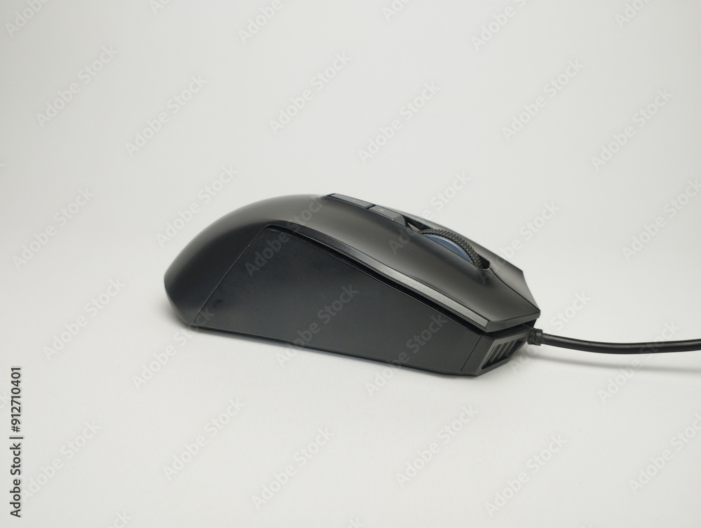 Black computer mouse isolated on white background Black computer mouse isolated on white background