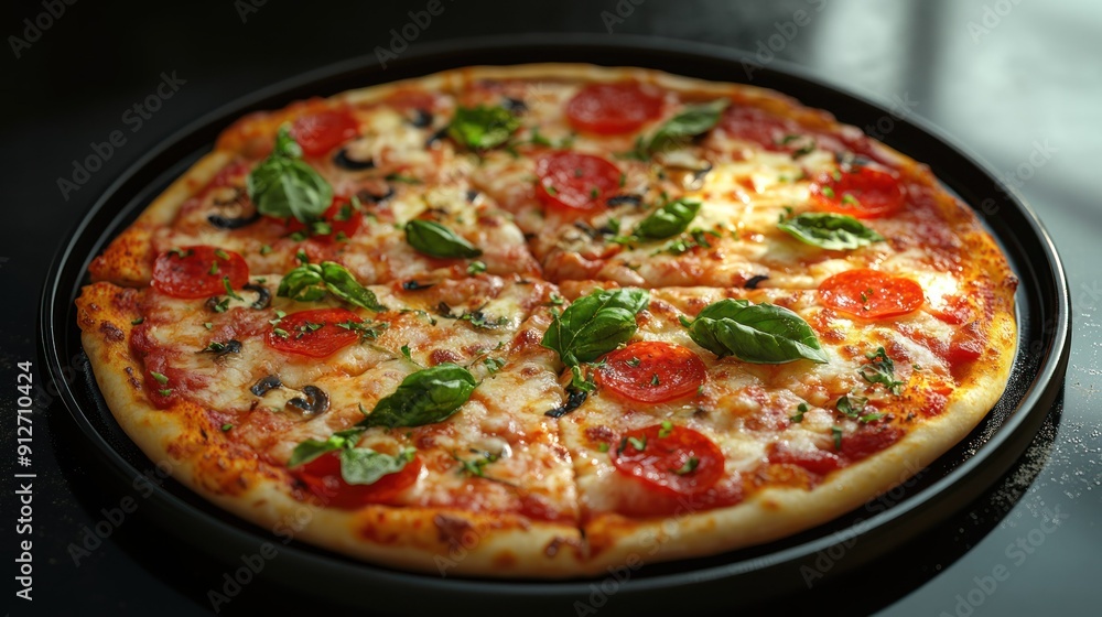 Very tasty young people's favorite pizza food Very tasty young people's favorite pizza food