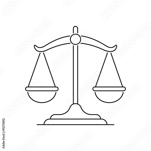 Justice Scale vector icon