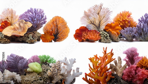 Fototapeta Naklejka Na Ścianę i Meble -  removed coral reefs in a set