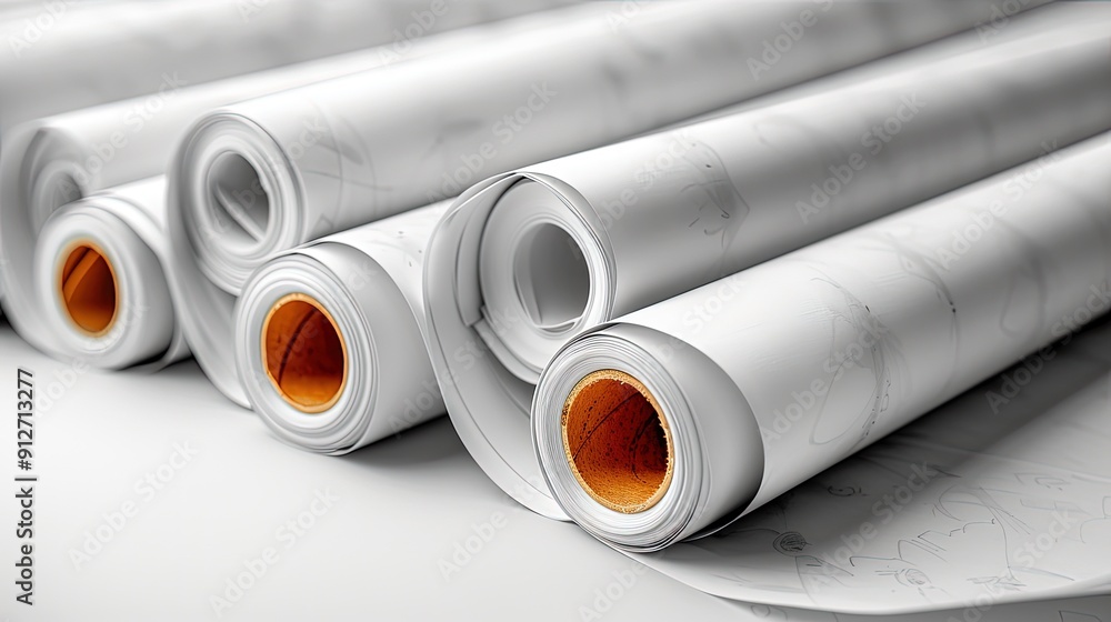 Fototapeta premium Bonds documents on white background.