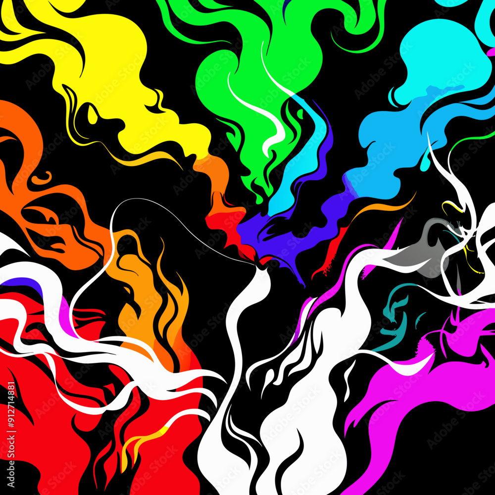 Abstract Colorful Smoke Effects Abstract Colorful Smoke Effects