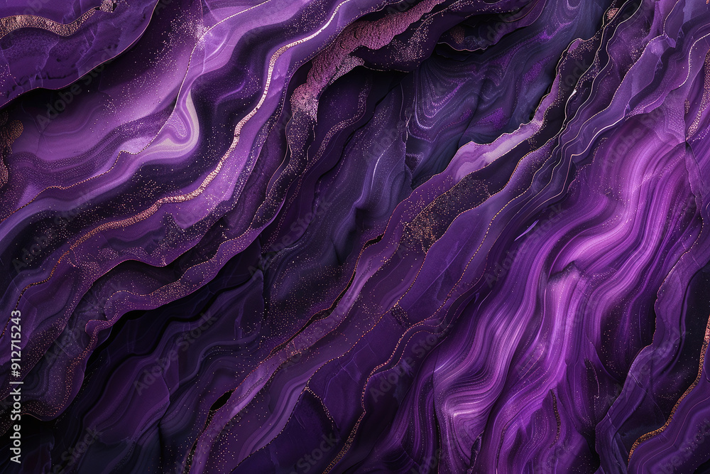 Abstract Purple and Black Fluid Marble Texture Abstract Purple and Black Fluid Marble Texture