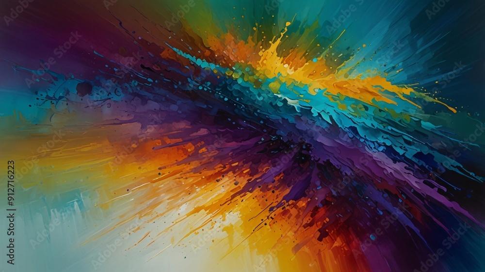 Obraz premium abstract rainbow background , AI Generated.