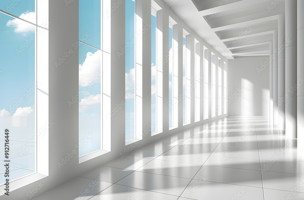 Fototapeta premium Light color is the future building space ground