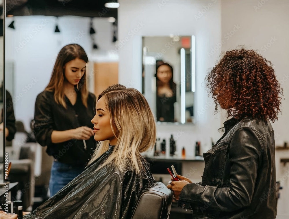 woman brushing her hair woman brushing her hair