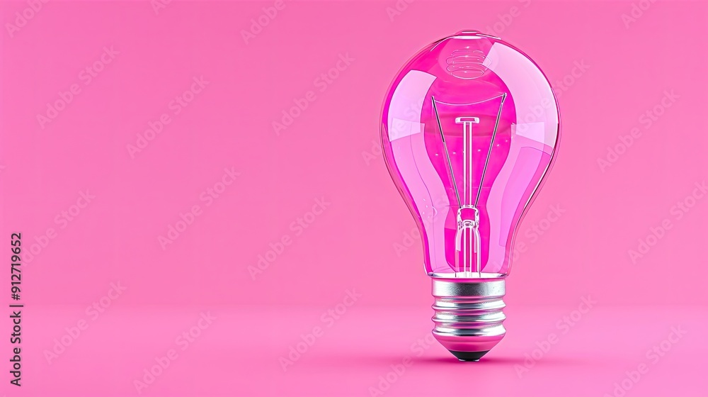 Smart light bulb on a solid color background, modern design Smart light bulb on a solid color background, modern design