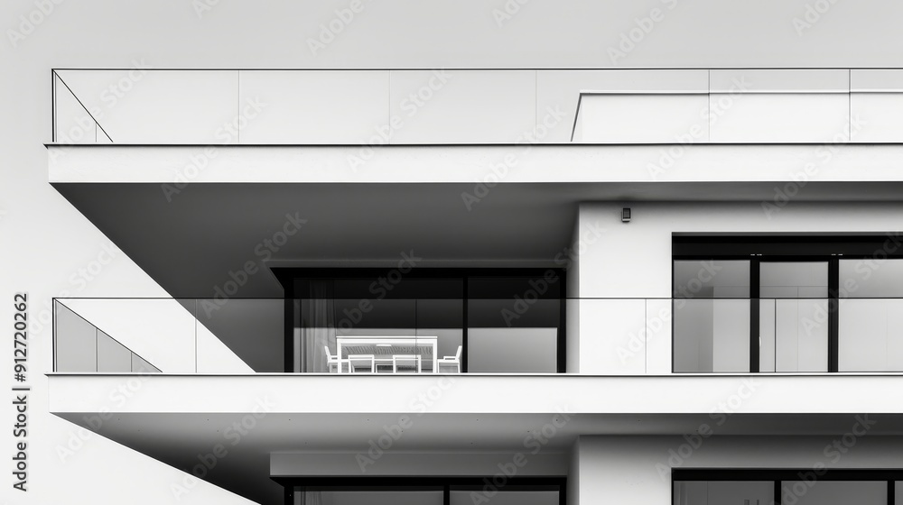 Minimalistic architectural design with sleek glass elements in modern structures Minimalistic architectural design with sleek glass elements in modern structures