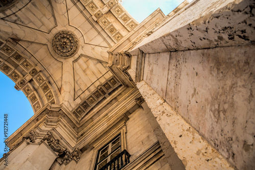 Ceiling of the triumphal arch from Lisbon to Portugal
