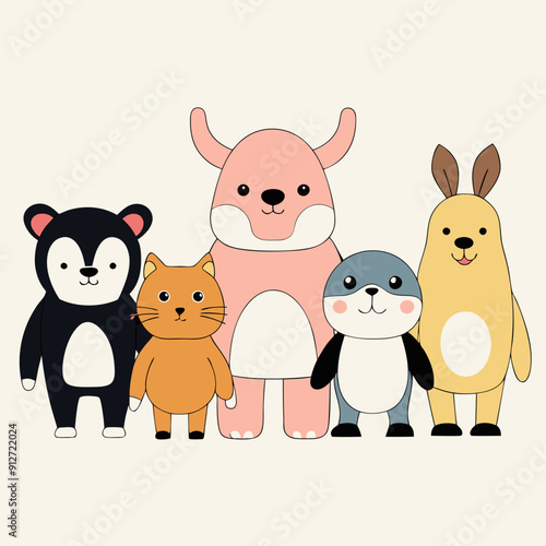 Cute Cartoon Animal Characters