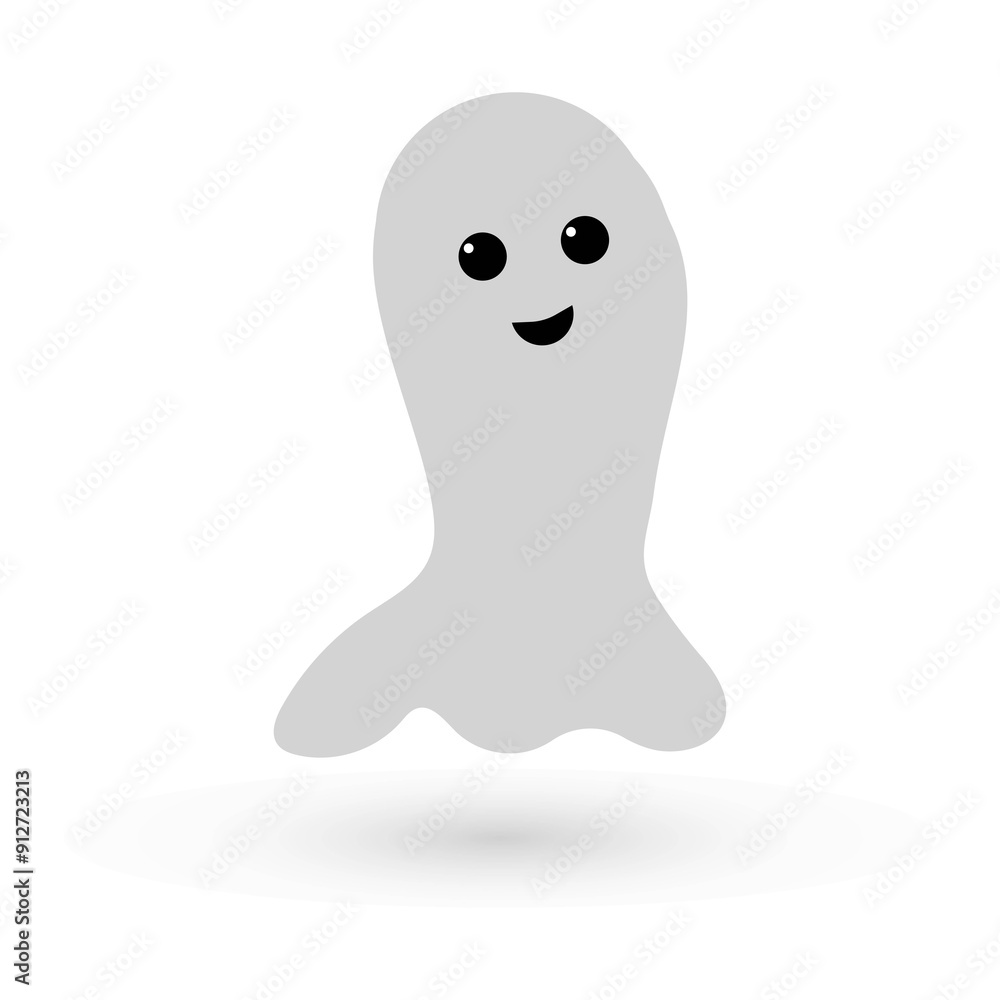 scary halloween ghost spooky spirit flying monster icon with funny cute spooky faces scary halloween ghost spooky spirit flying monster icon with funny cute spooky faces