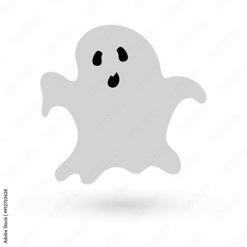 scary halloween ghost spooky spirit flying monster icon with funny cute spooky faces scary halloween ghost spooky spirit flying monster icon with funny cute spooky faces