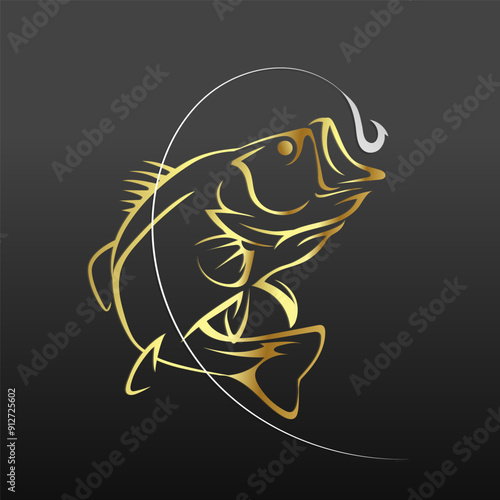 Fishing championship logo vector illustration 1
