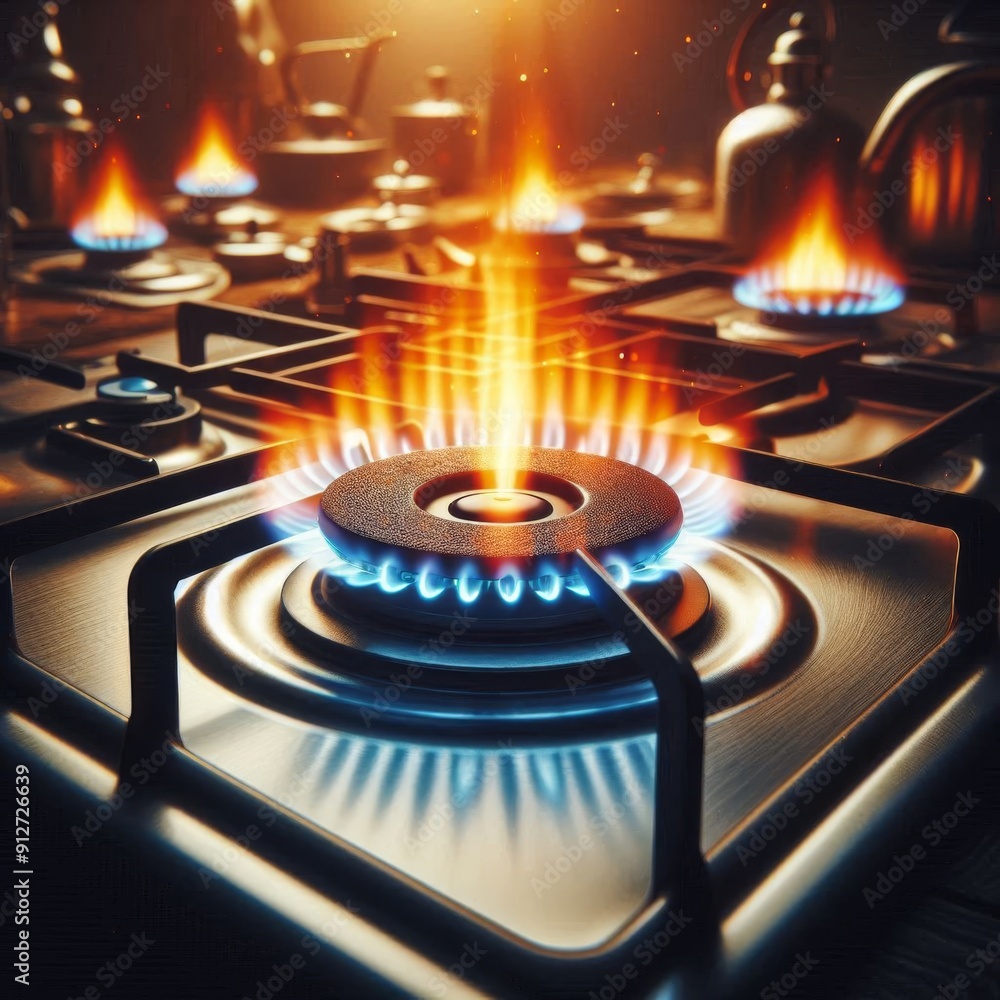 Gas cooker burner with intense flame Gas cooker burner with intense flame
