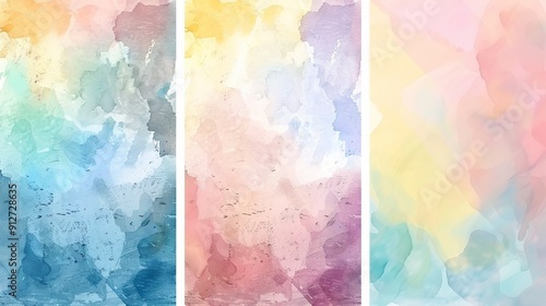 Pastel colored watercolor abstract background design