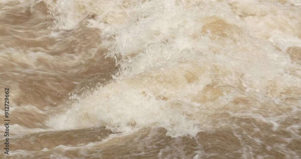 Close up flash flood flows after a heavy rainstorm. Power waterfall, Water from the mountain. Close up flash flood flows after a heavy rainstorm. Power waterfall, Water from the mountain.