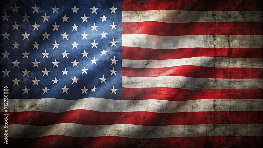 Obraz premium Detailed image of a dark and light USA flag design, USA, flag, detailed, dark, light