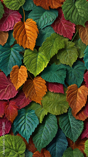 Wallpaper Mural autumn leaves background Torontodigital.ca