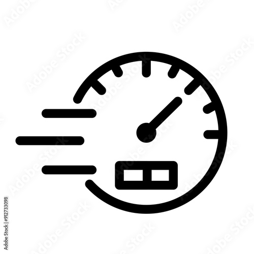 Fast Speedometer line icon