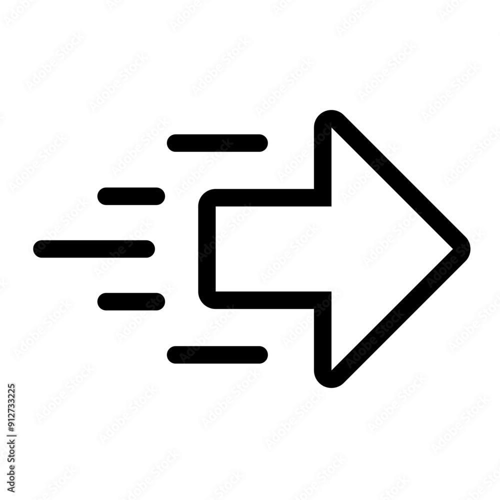 Fast arrow line icon Fast arrow line icon