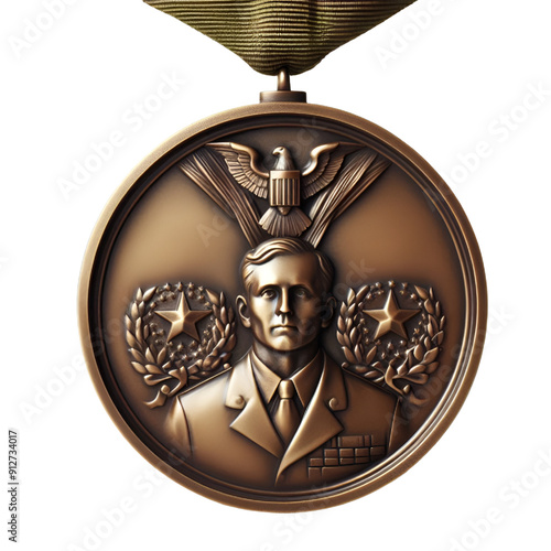 cutout gold, silver, and bronze medal iisolated photo