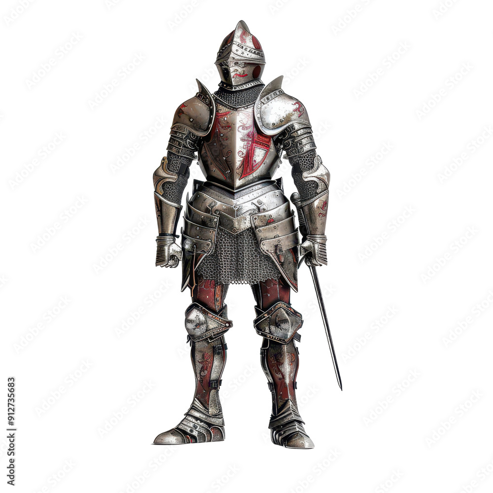 A detailed medieval knight in shining armor, ready for battle with sword in hand, embodying courage and valor of a bygone era. A detailed medieval knight in shining armor, ready for battle with sword in hand, embodying courage and valor of a bygone era.