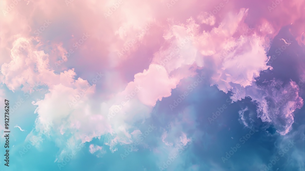 Luminous and vibrant clouds bathed in evening light Luminous and vibrant clouds bathed in evening light