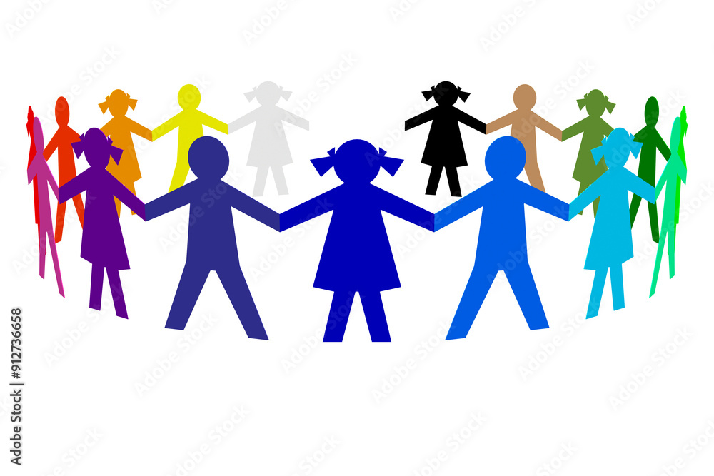 PNG, trasparente. Uomini di carta. Girotondo di bambini colorato. PNG, trasparente. Uomini di carta. Girotondo di bambini colorato.