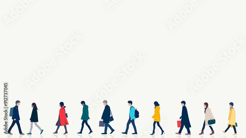 People walking against a light background.