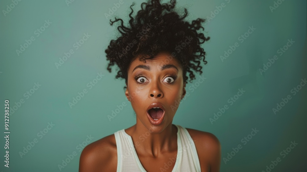 Vibrant portrait of a mixed race woman with a radiant, happy expression conveying genuine emotion. Advertising background. Vibrant portrait of a mixed race woman with a radiant, happy expression conveying genuine emotion. Advertising background.