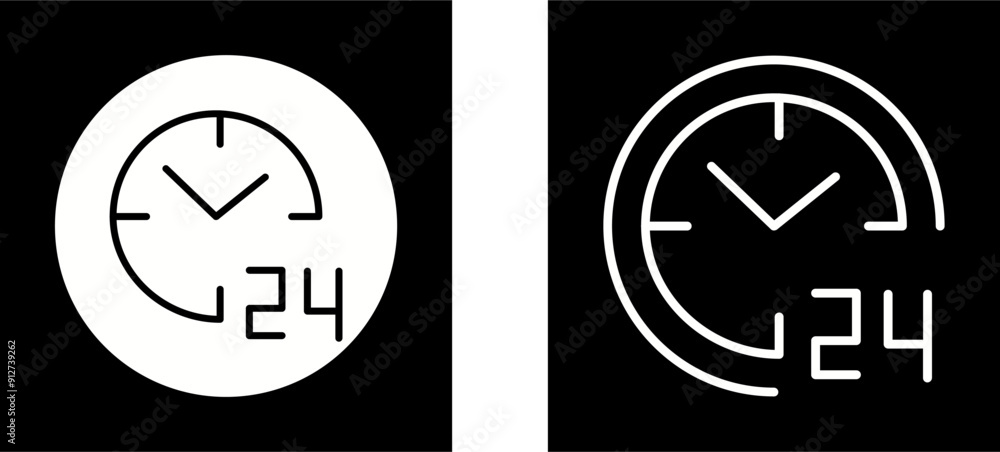 24 hours Vector Icon 24 hours Vector Icon