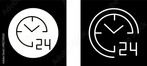 24 hours Vector Icon