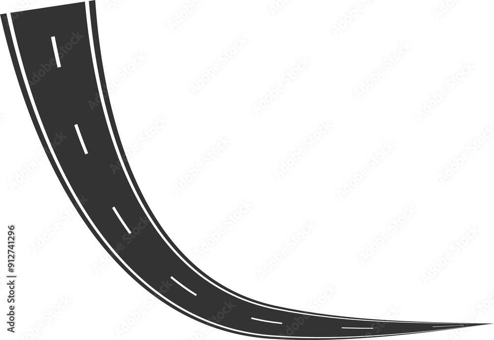 Road curves with white markings, highway, traffic, street, race Road curves with white markings, highway, traffic, street, race