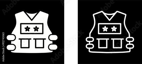 Police Vest Vector Icon