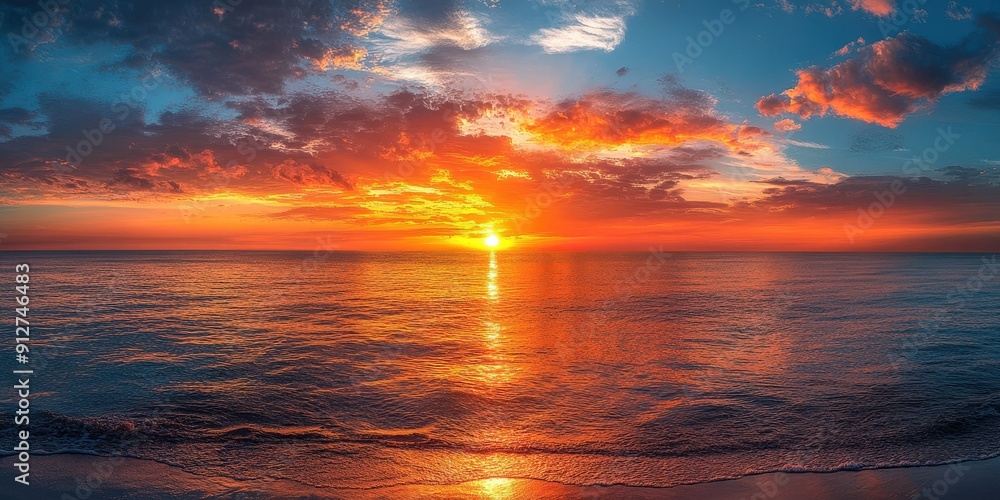 Fototapeta premium Sunset Over the Ocean